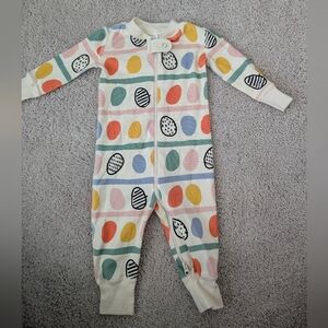 Hanna Andersson Easter Pajamas One Piece Zipper Sz 60 3-6M Eggs Color  Holiday